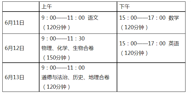 四川泸州中考时间2023年具体时间表公布 6月11日-13日举行考试